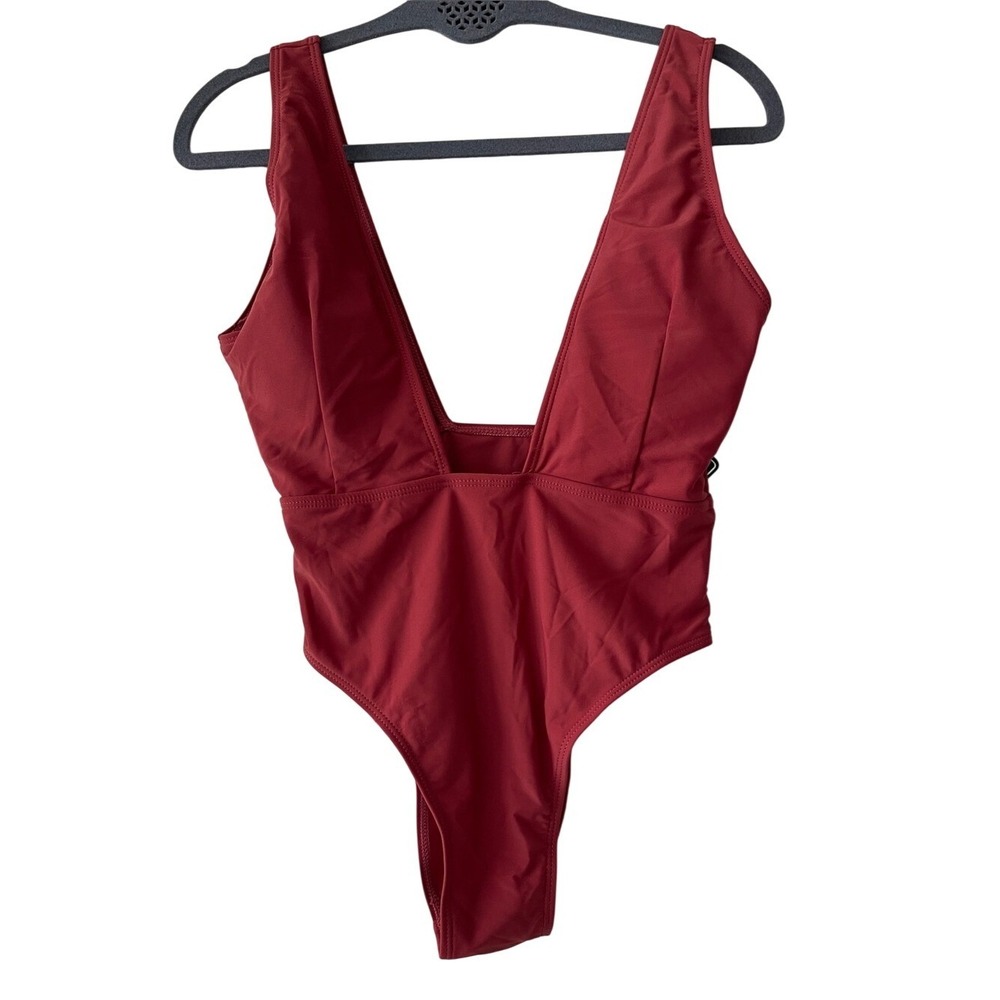 Zaful Terracotta Low Cut One-Piece Swimsuit Medium NWT